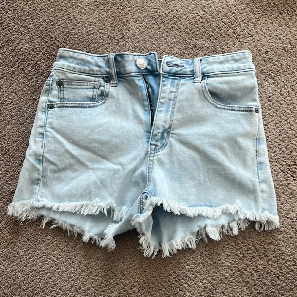 Women’s blue jeans shorts size: four